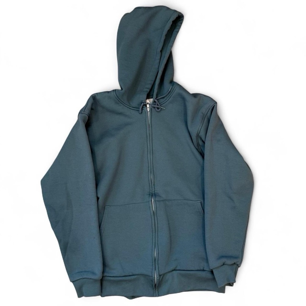 Vintage Pluma Thermal Lined Full Zip Green Hoodie Adult Size Medium 90s Y2K VTG